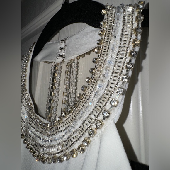 👗 NWT! Mac Duggal Beaded Halter Jersey Knit Dress - Picture 8 of 13